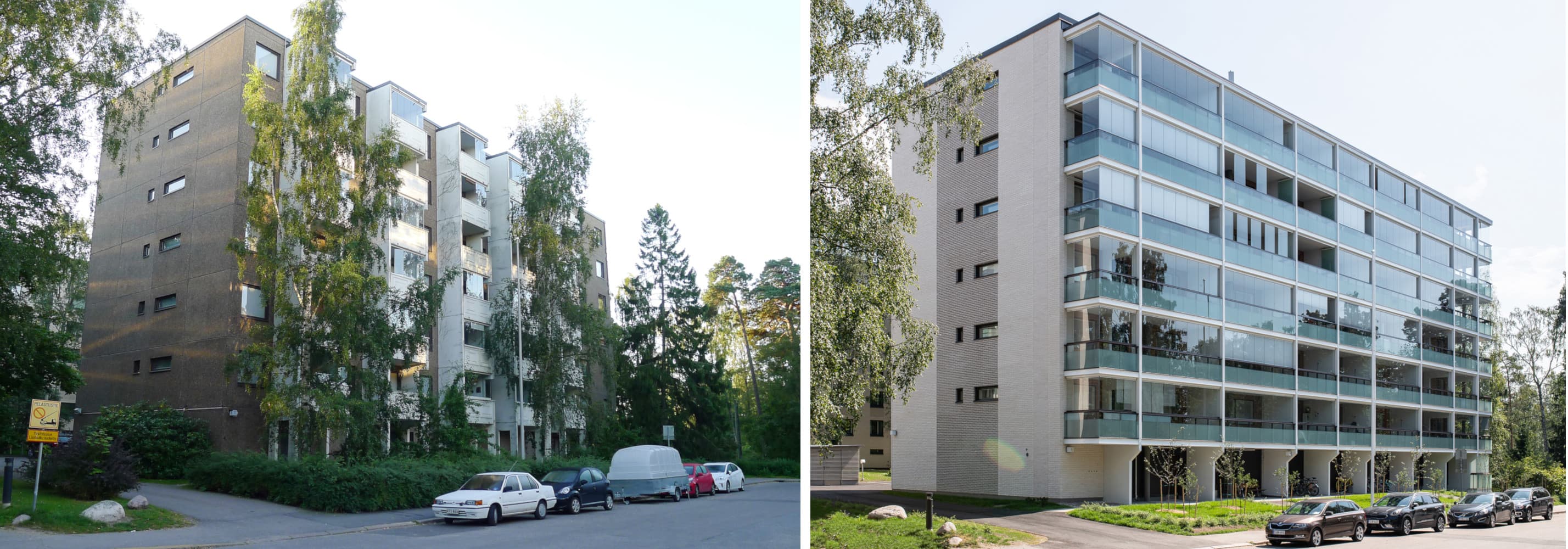 Näin 70-luvun kerrostalon julkisivu uudistettiin onnistuneesti